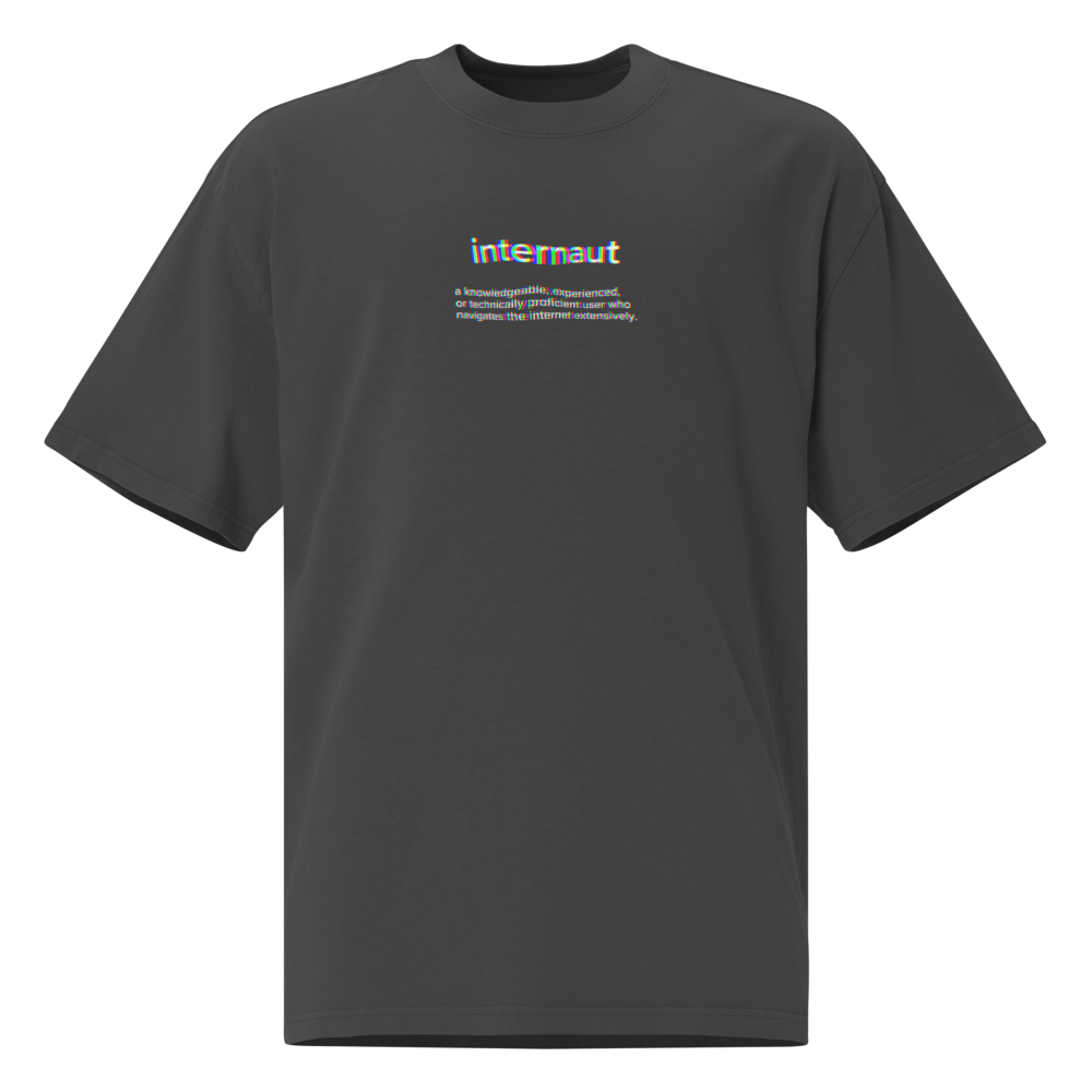 'internaut' definition oversized faded tee