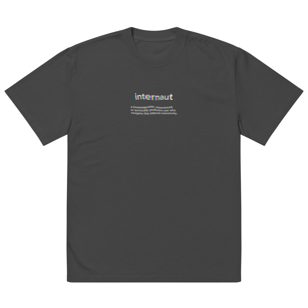 'internaut' definition oversized faded tee
