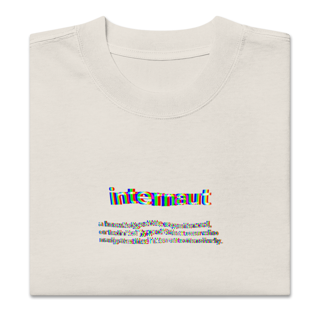 'internaut' definition oversized faded tee